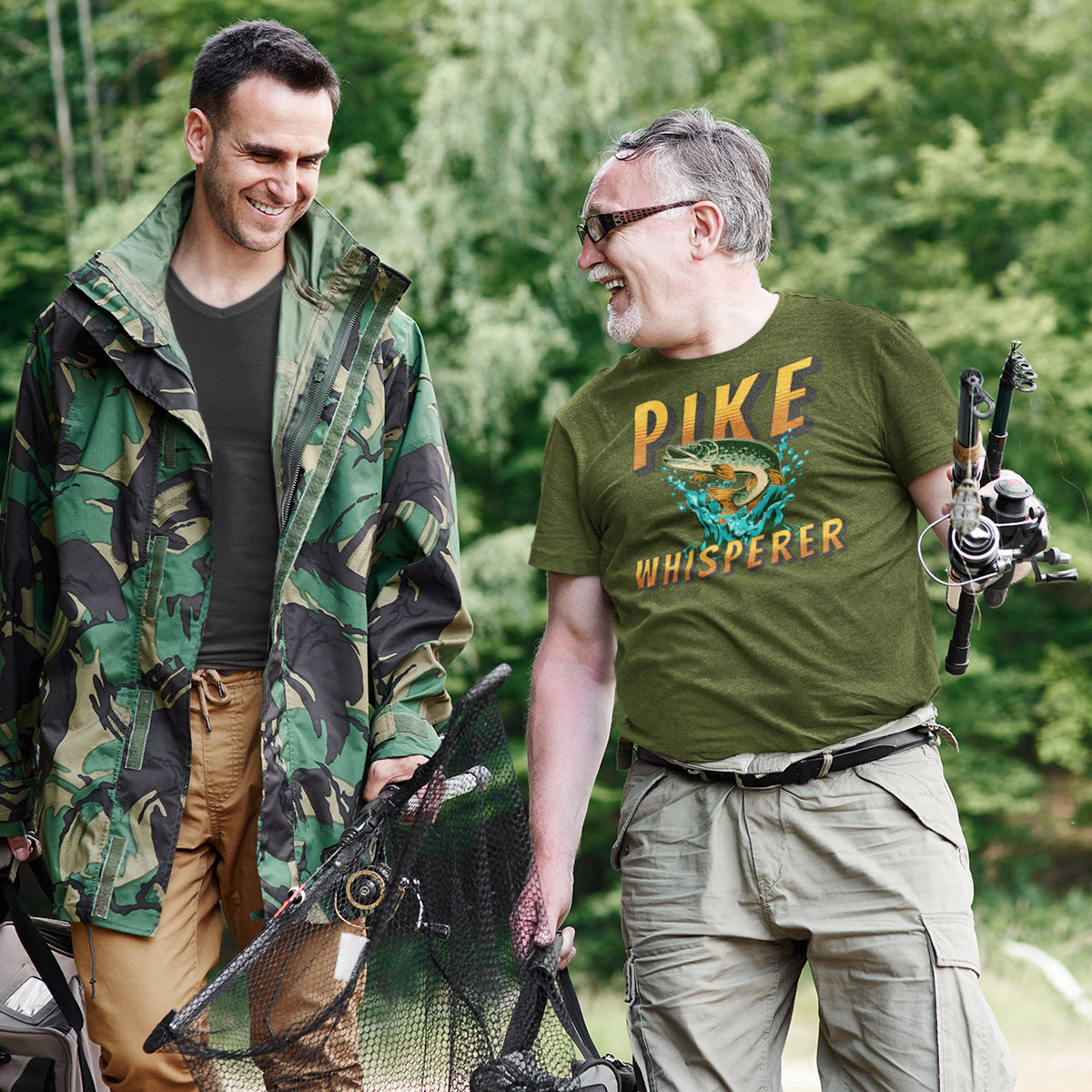 Pike Whisperer T-Shirt - Pike Fishing Gift for Him - lifestyle photo 4 of 4