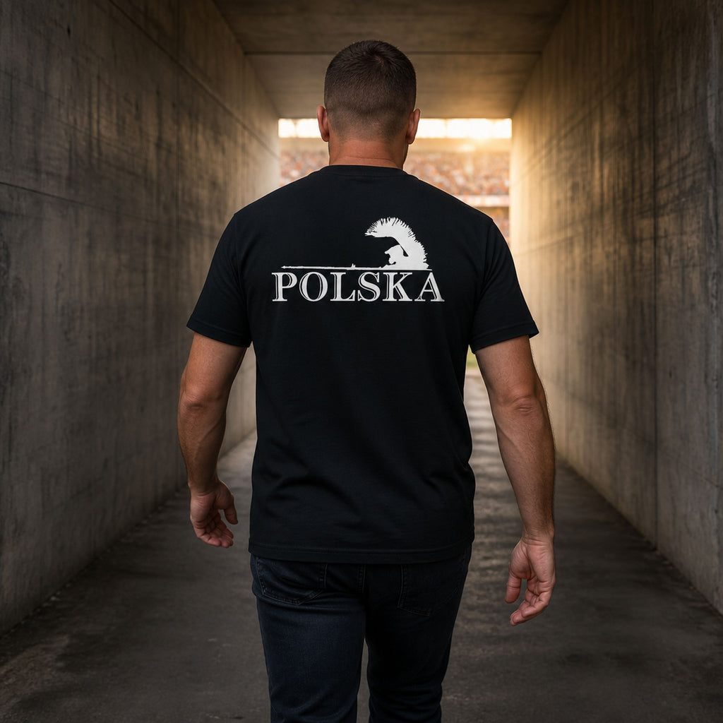 Polska Żużel Koszulka Narodowa - tył koszulki na zdjęciu lifestyle, ujęcie główne