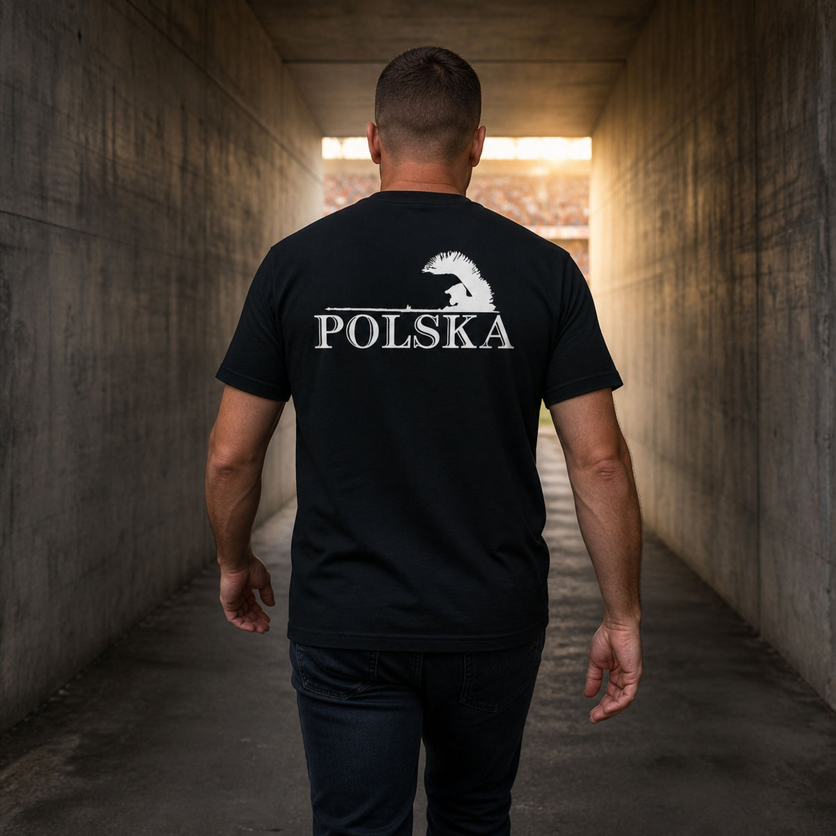 Polska Żużel Koszulka Narodowa - tył koszulki na zdjęciu lifestyle, ujęcie główne
