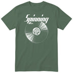 Olive Spinning Wax Vinyl Records t-shirt - vinyl record print, gift for vinyl DJs, GitGraf