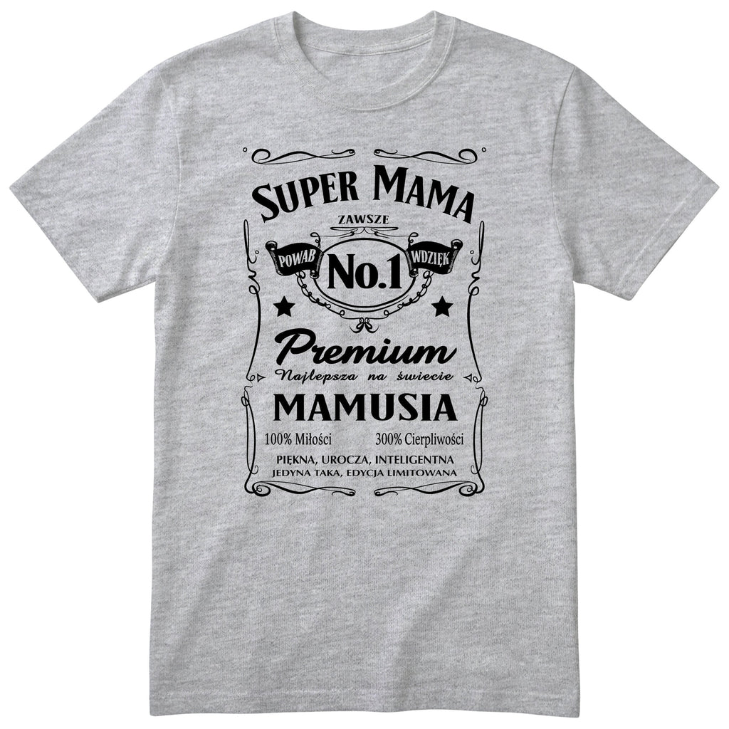 Koszulka szara - Super Mama No.1