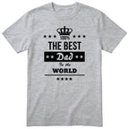 The Best Dad in the World T-Shirt - Heather Grey
