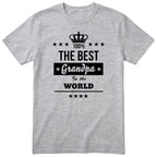 The Best Grandpa In The World t-shirt - heather grey, sentimental family gift
