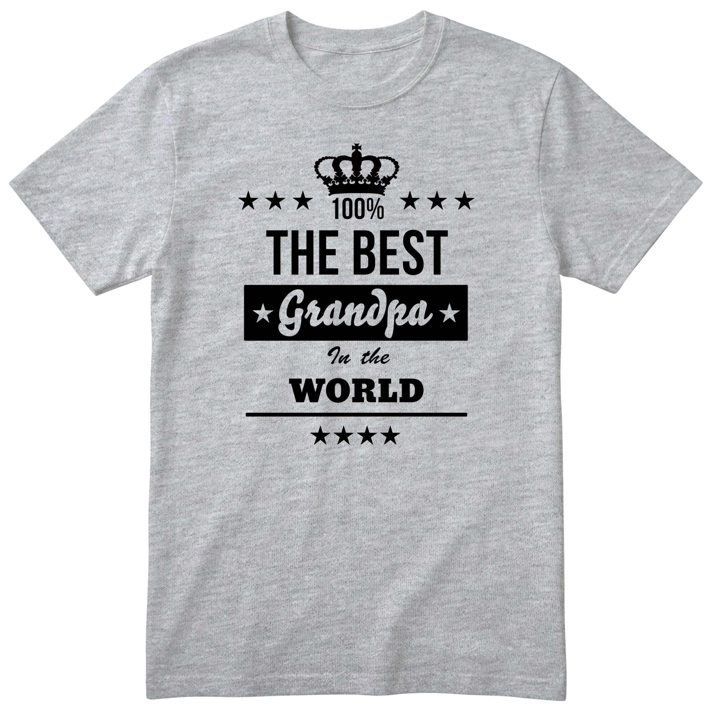 The Best Grandpa In The World t-shirt - heather grey, sentimental family gift