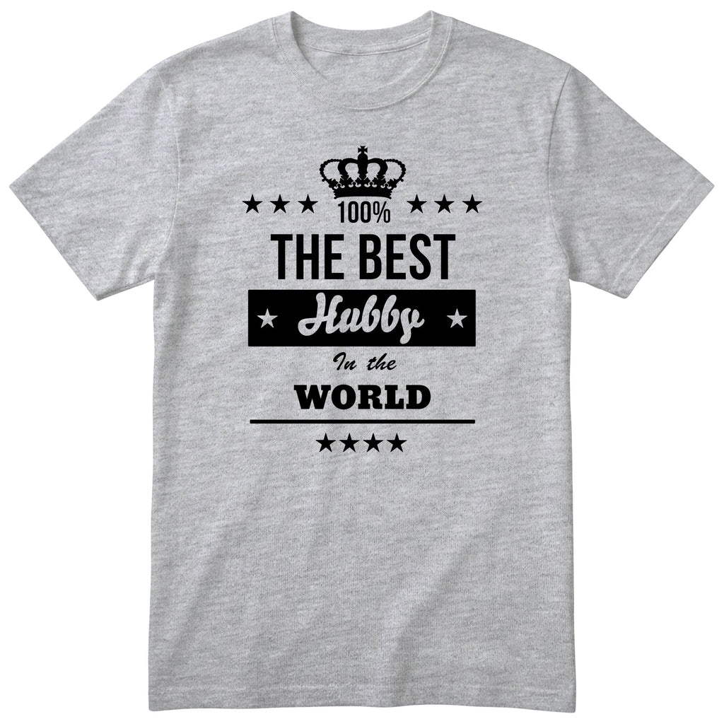 The Best Hubby In The World t-shirt - heather grey, funny husband gift