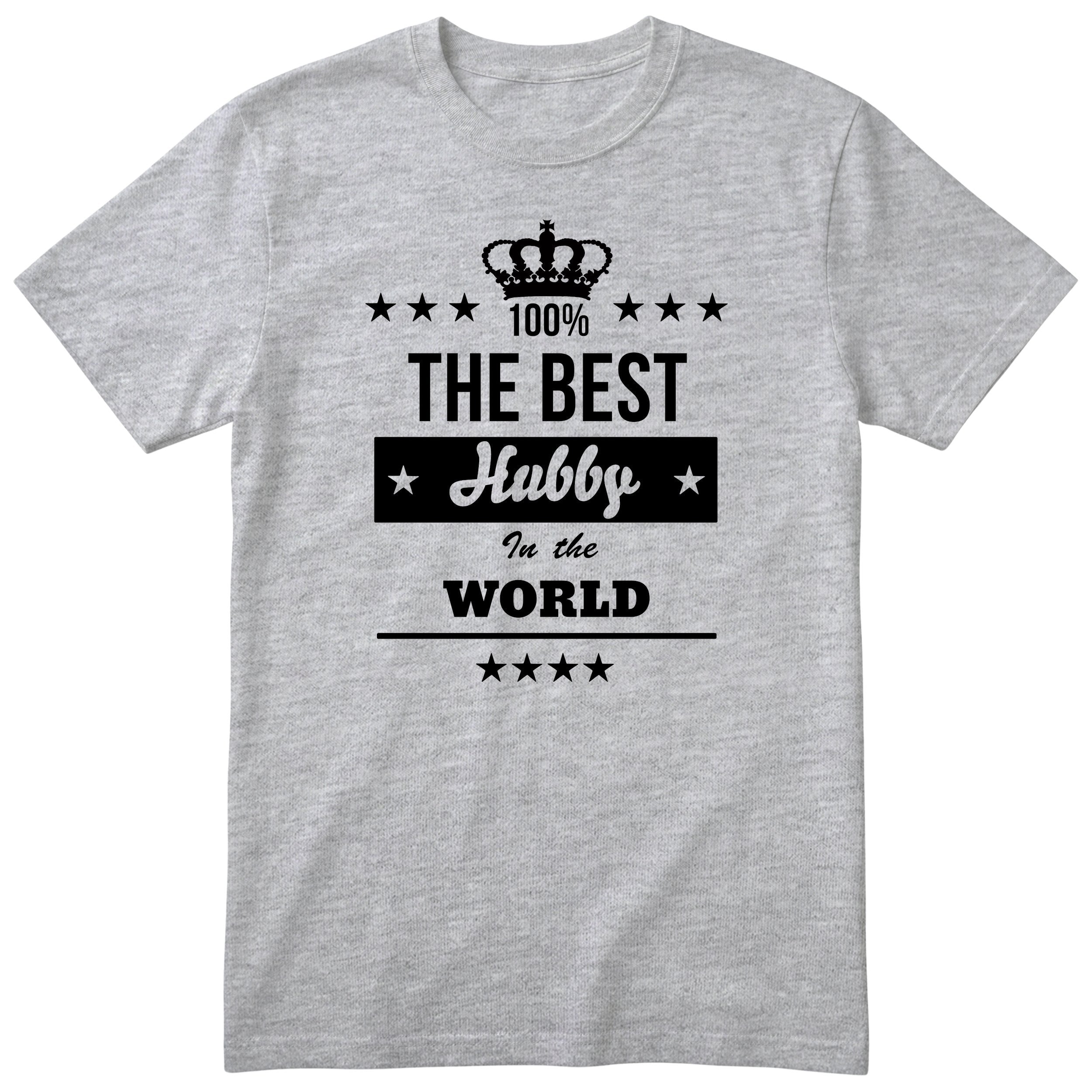 The Best Hubby In The World t-shirt - heather grey, funny husband gift