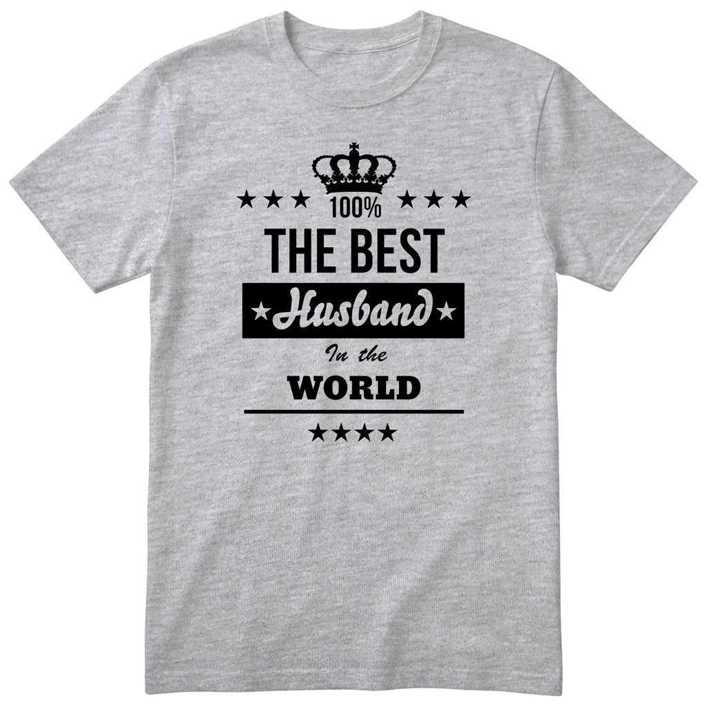 The Best Husband In The World t-shirt - heather grey, anniversary gift