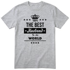 The Best Husband In The World t-shirt - heather grey, anniversary gift