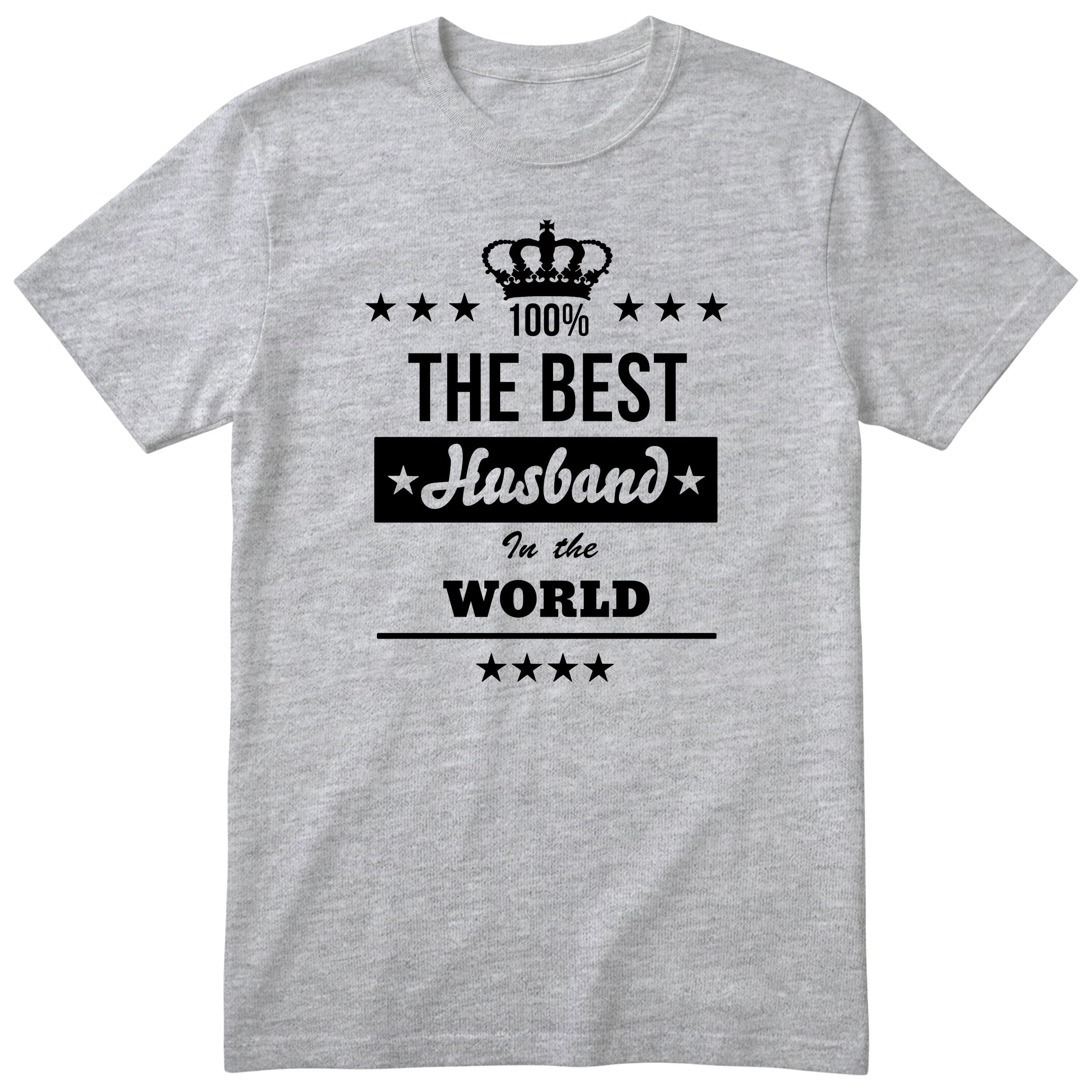 The Best Husband In The World t-shirt - heather grey, anniversary gift