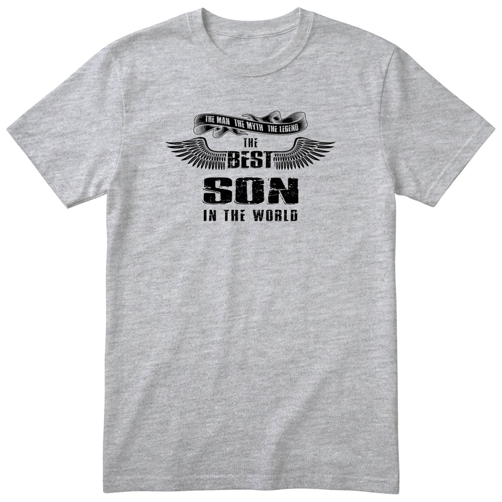 Heather Grey The Best Son In The World wings t-shirt - the man, the myth, the legend, gift for son