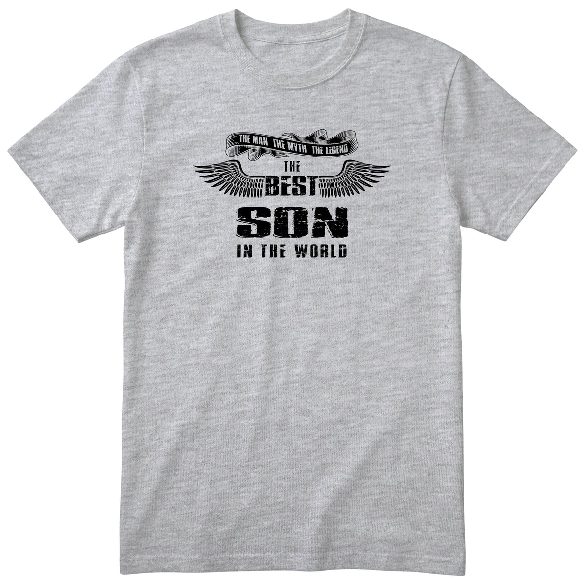 Heather Grey The Best Son In The World wings t-shirt - the man, the myth, the legend, gift for son