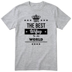 The Best Wifey In The World t-shirt - heather grey, funny wife gift