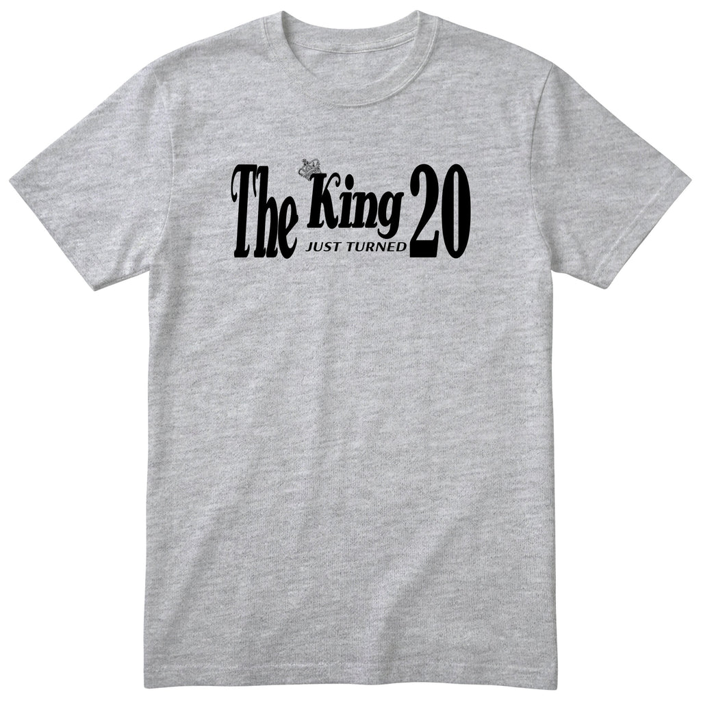 The King Just Turned 20 t-shirt - 20th birthday gift for him with a crown