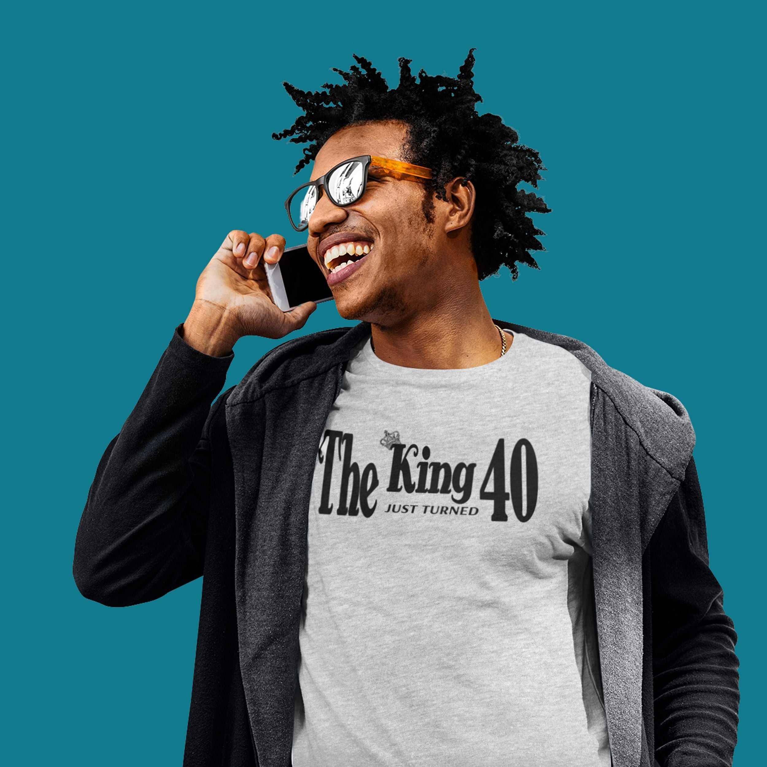 The King Just Turned 40 - 40th Birthday Shirt for Him - lifestyle photo 4 of 8