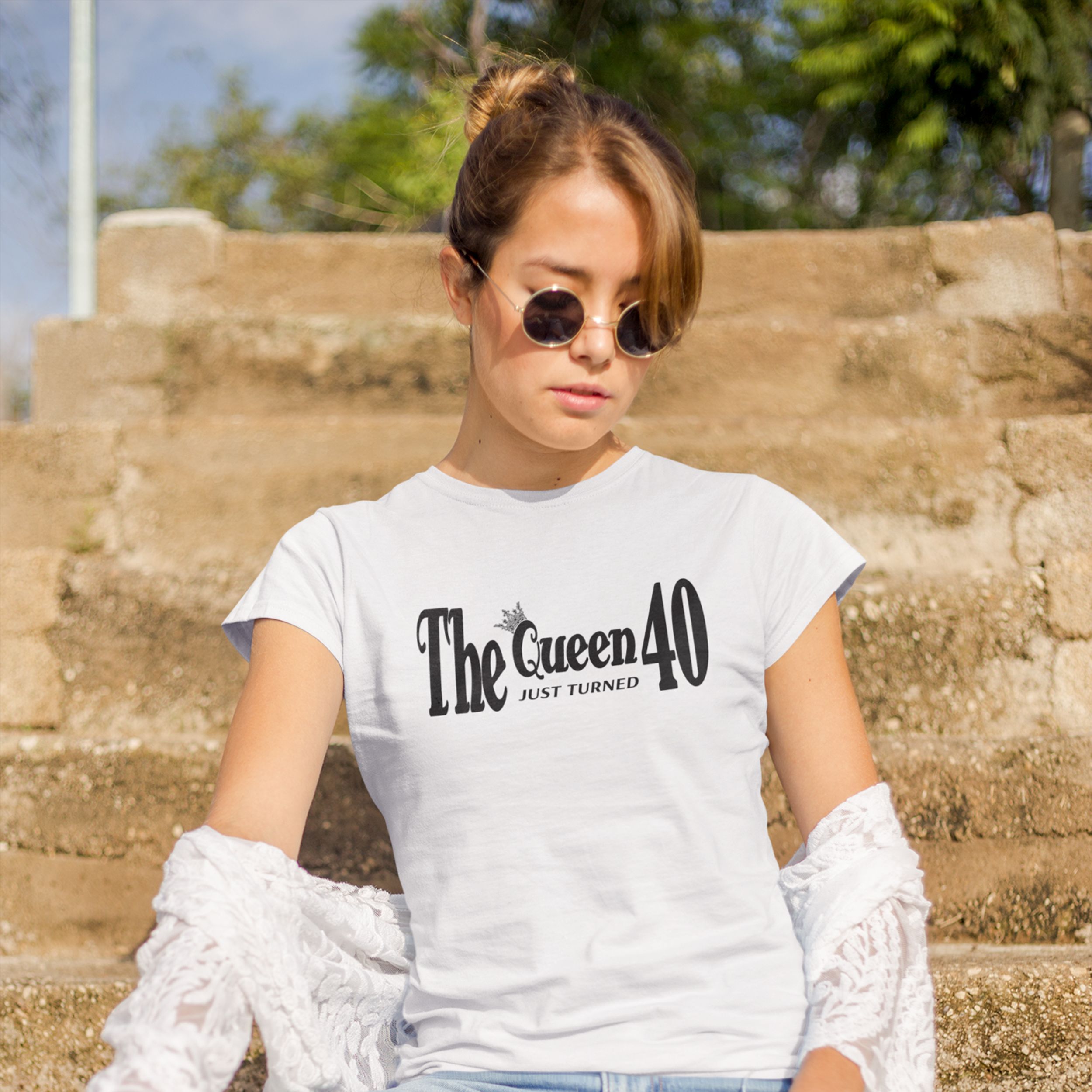 The Queen Just Turned 40 - 40th Birthday Shirt for Her - lifestyle photo 4 of 6