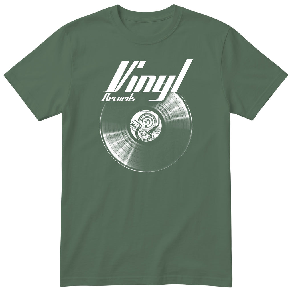 Olive Vinyl Records t-shirt - vinyl record print, gift for vinyl lovers, GitGraf