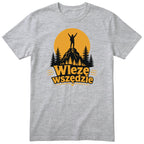 Koszulka "Wlezę Wszędzie" - szary t-shirt z żółtym nadrukiem dla miłośnika gór