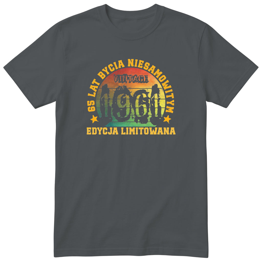Koszulka Rok 1961 65 Lat Bycia Niesamowitym - grafitowa