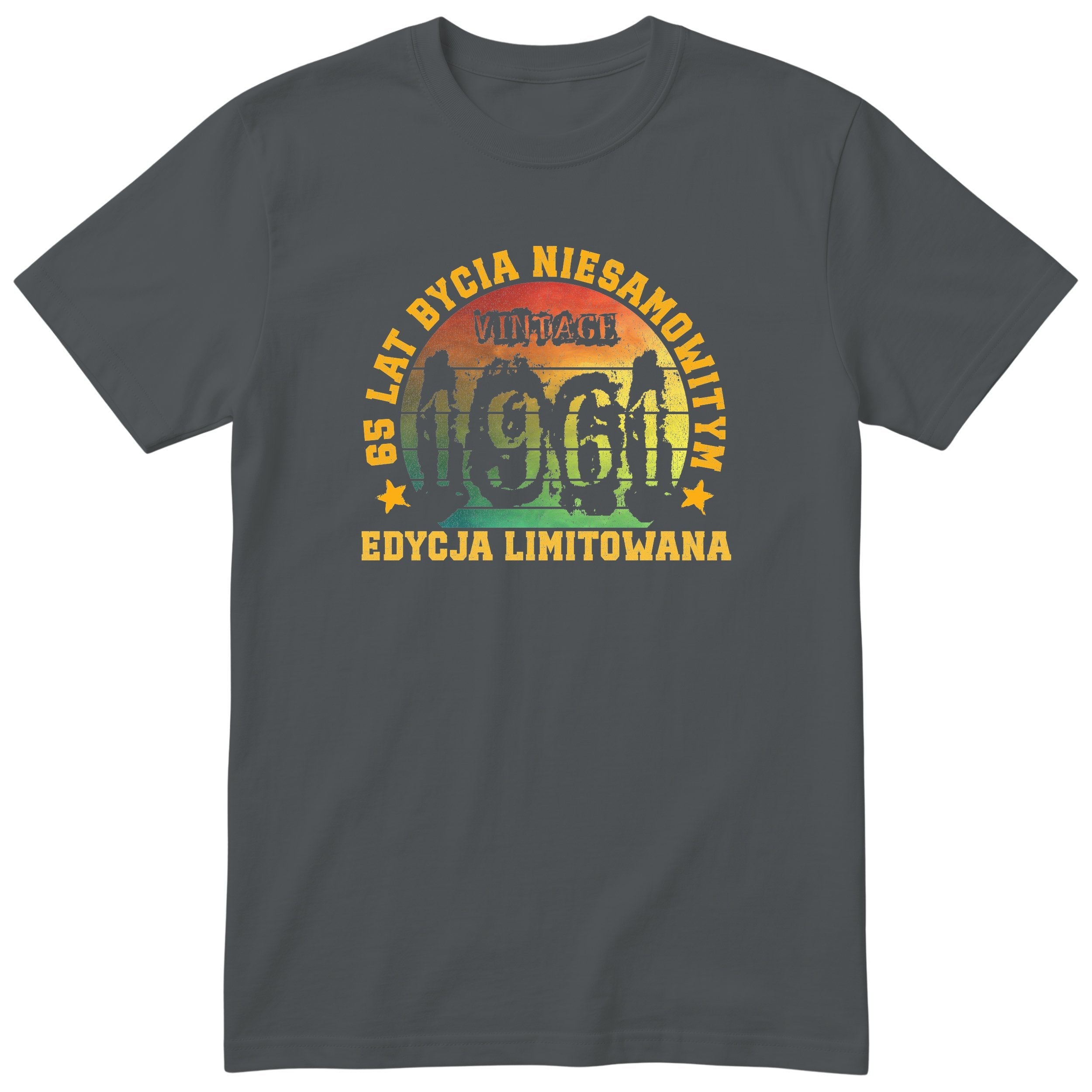 Koszulka Rok 1961 65 Lat Bycia Niesamowitym - grafitowa