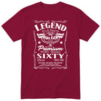 Koszulka na 60 Urodziny dla Mężczyzny – Legend Retro Label | Śmieszny Prezent