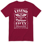Legend Aged to Perfection 50th Birthday T-Shirt Women - burgundy