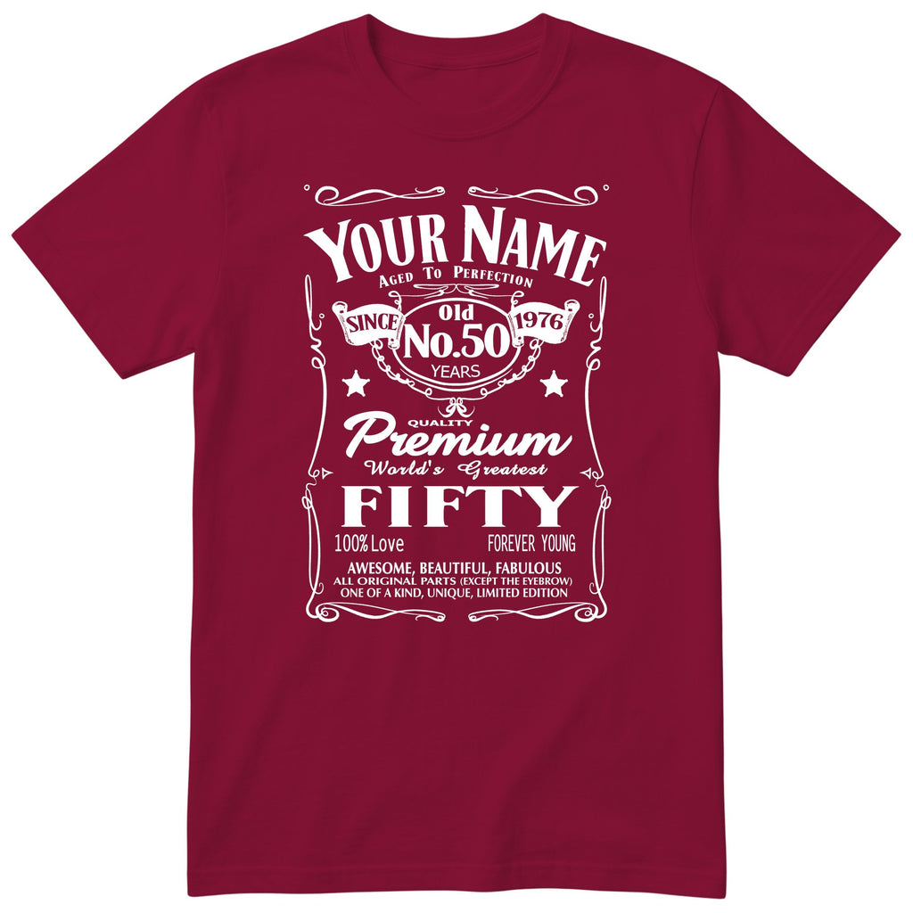 Personalised 50th Birthday T-Shirt Women Fabulous at Fifty