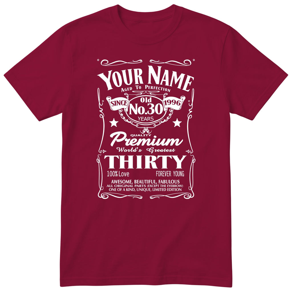 Personalised 30th Birthday T-Shirt Women Turning Thirty Gift