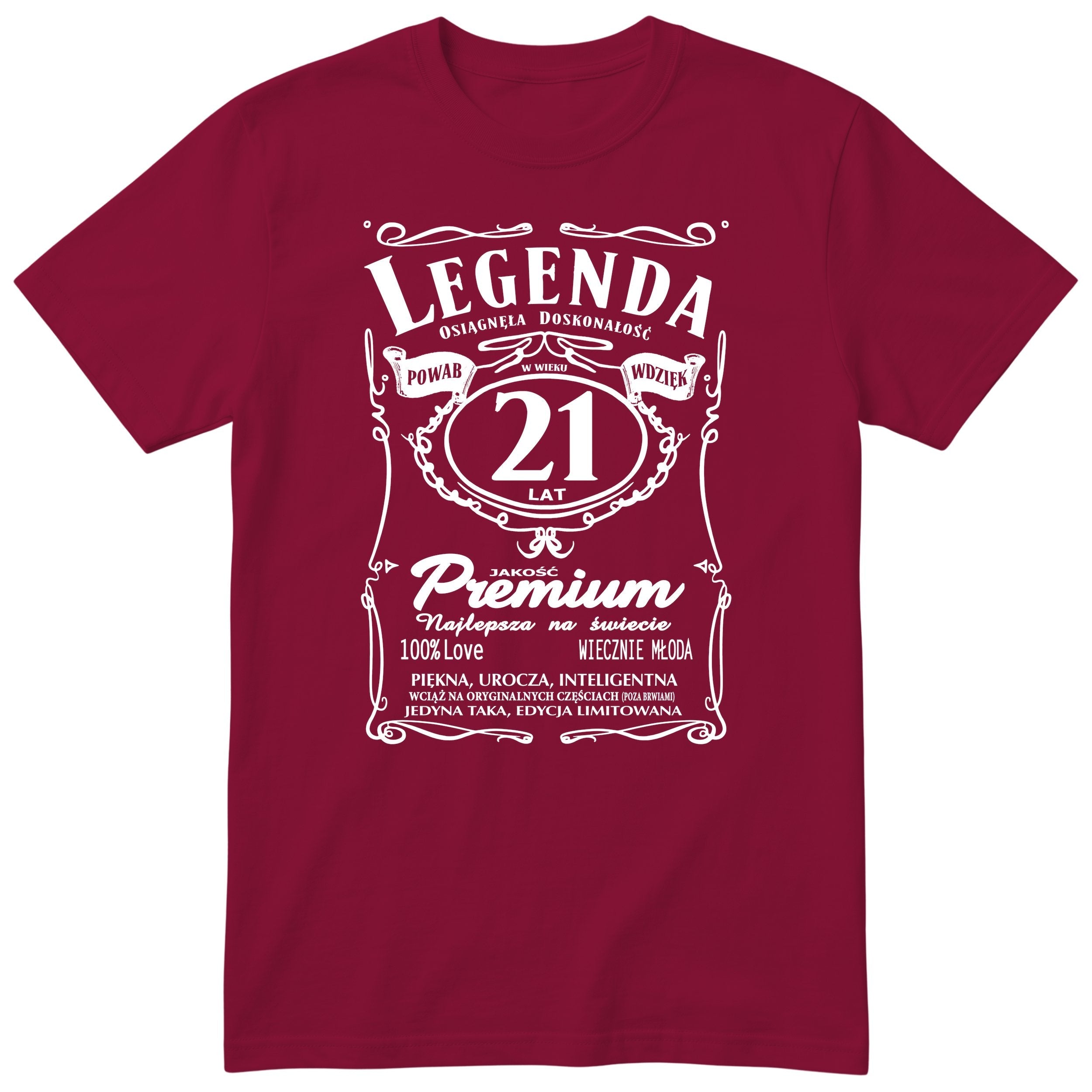 Legenda 21 Lat - Koszulka Urodzinowa Polish Birthday Gift for Her