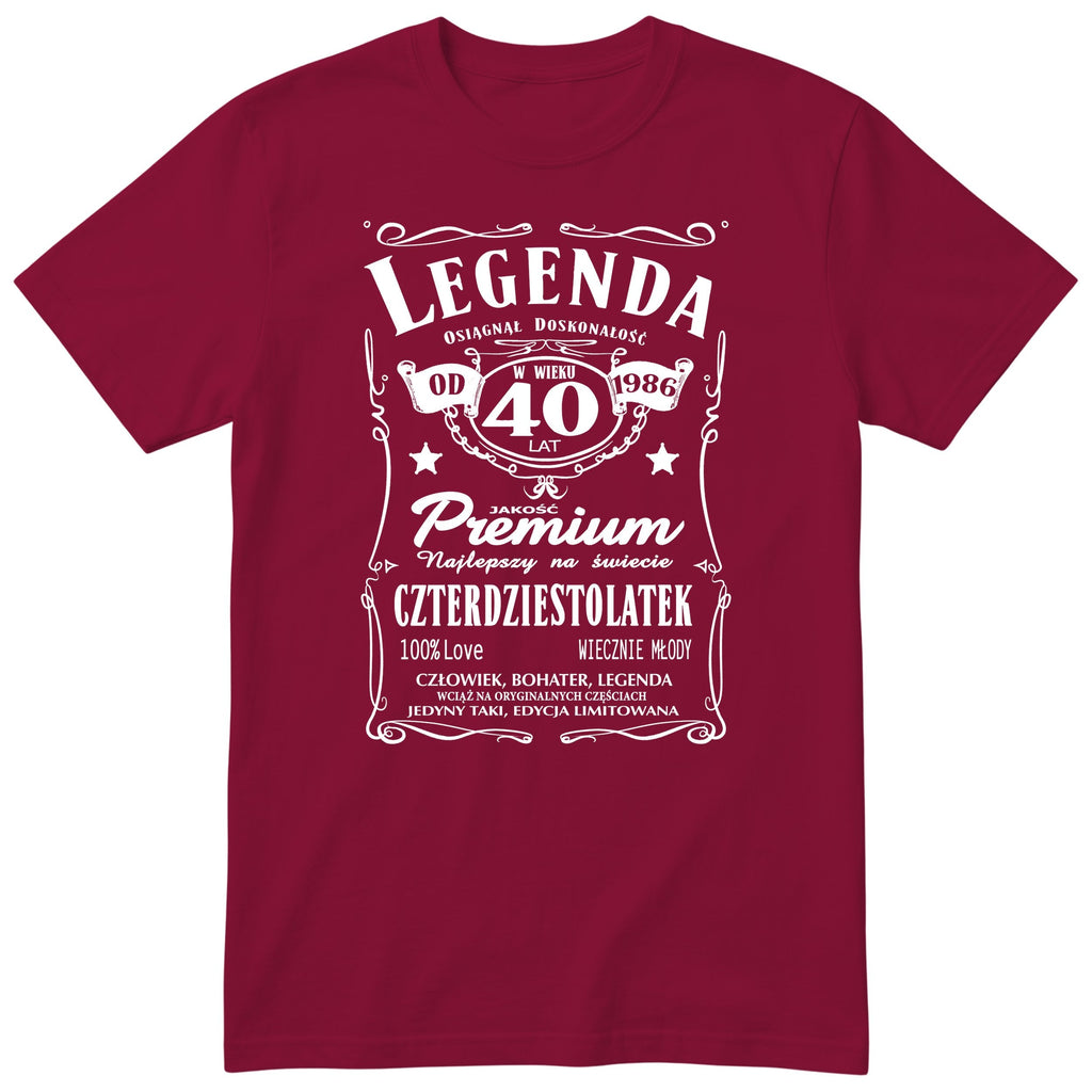 Legenda 40 Lat Koszulka - Polish 40th Birthday Gift T-Shirt Men 1986