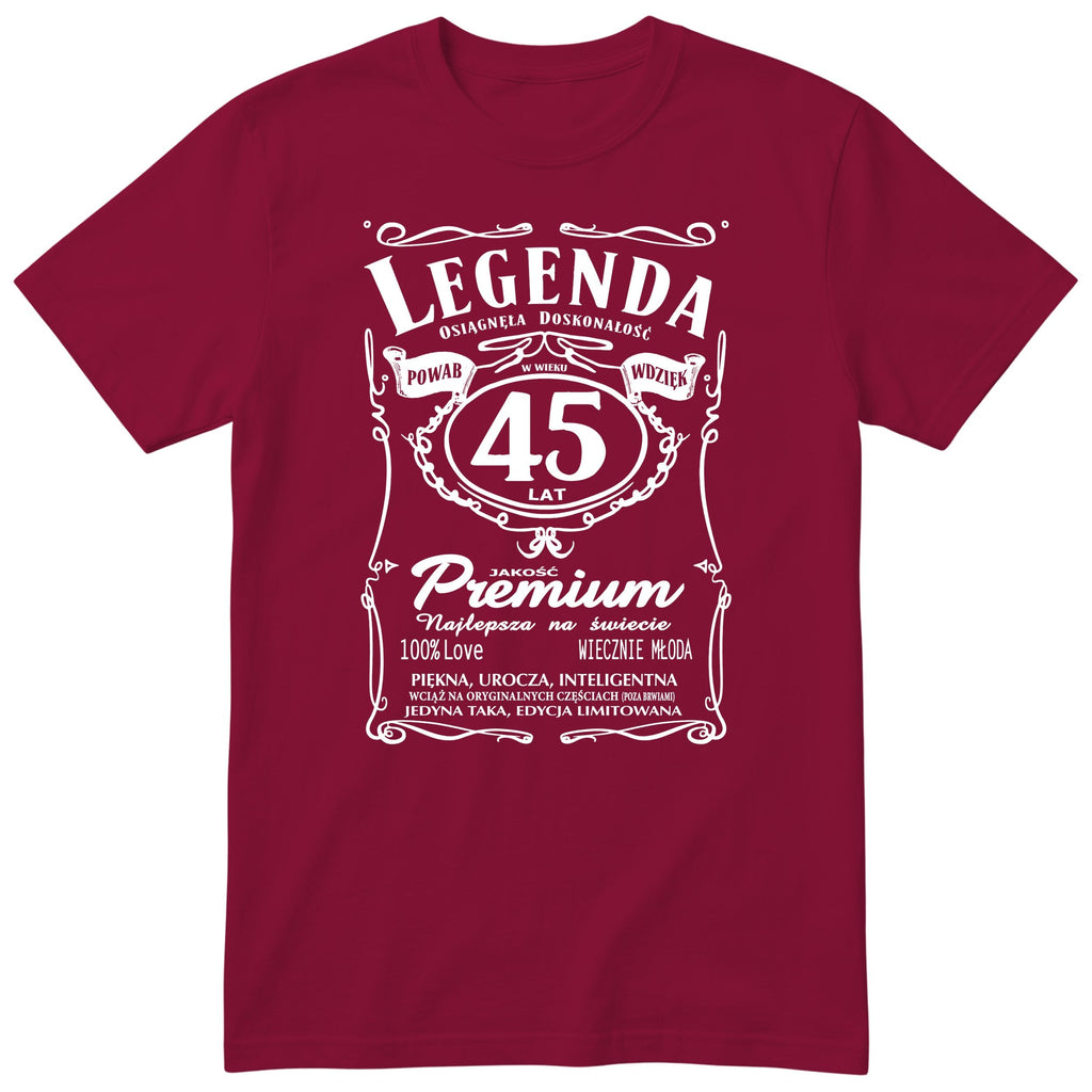 Legenda 45 Lat - Koszulka Urodzinowa Polish Birthday Gift for Her