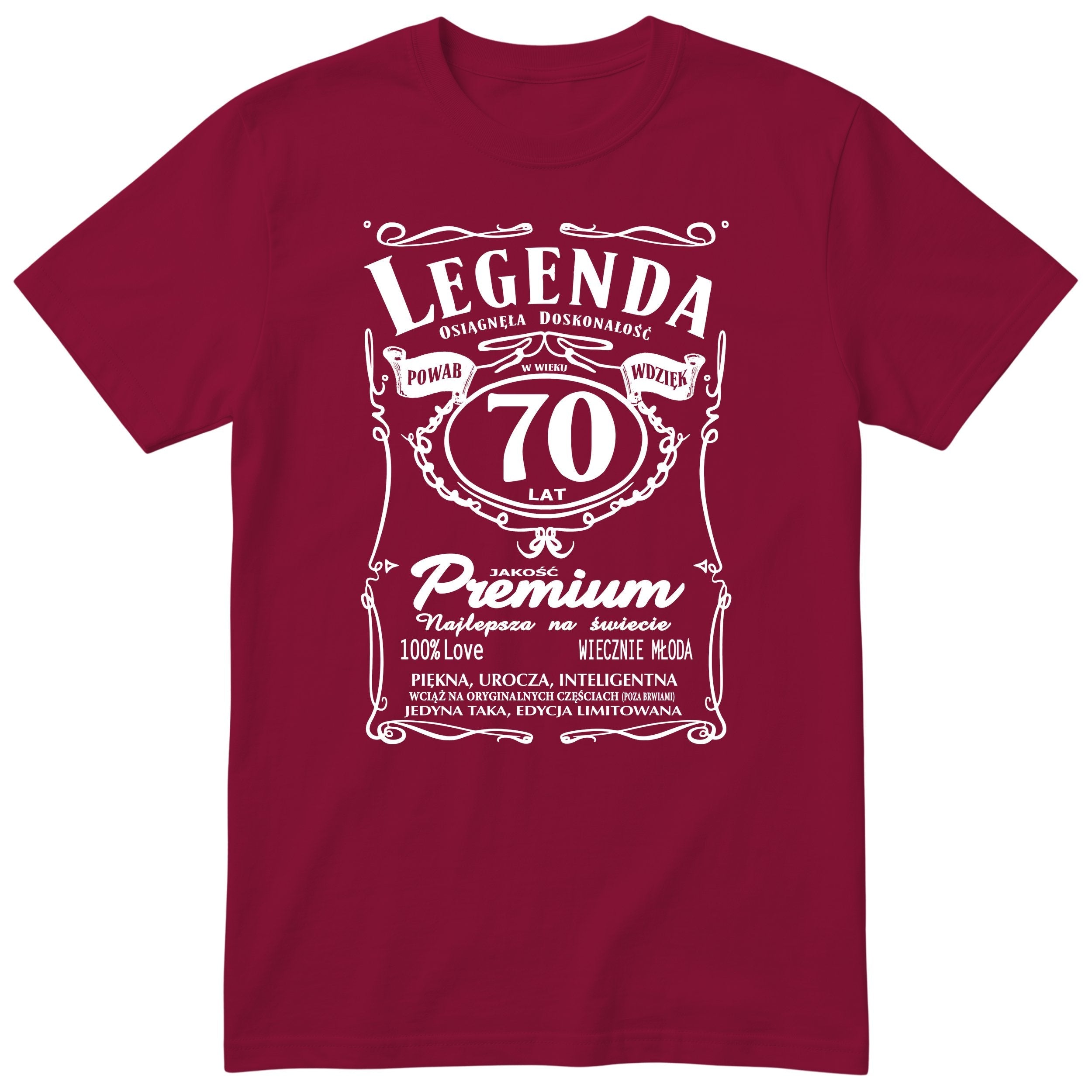 Legenda 70 Lat - Koszulka Urodzinowa Polish Birthday Gift for Her