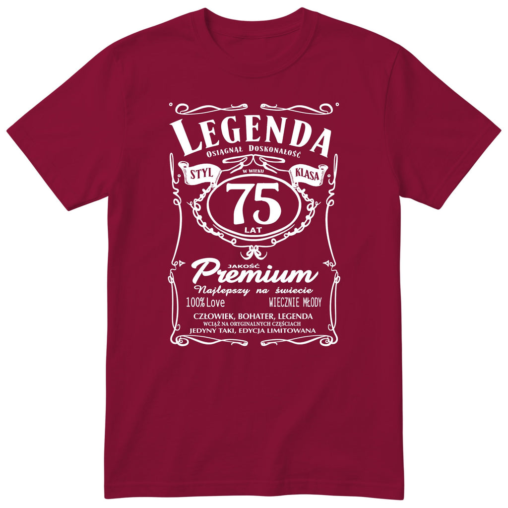 Koszulka Legenda 75 Lat - bordowa