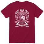 Best Dad Ever Lion T-Shirt - Burgundy
