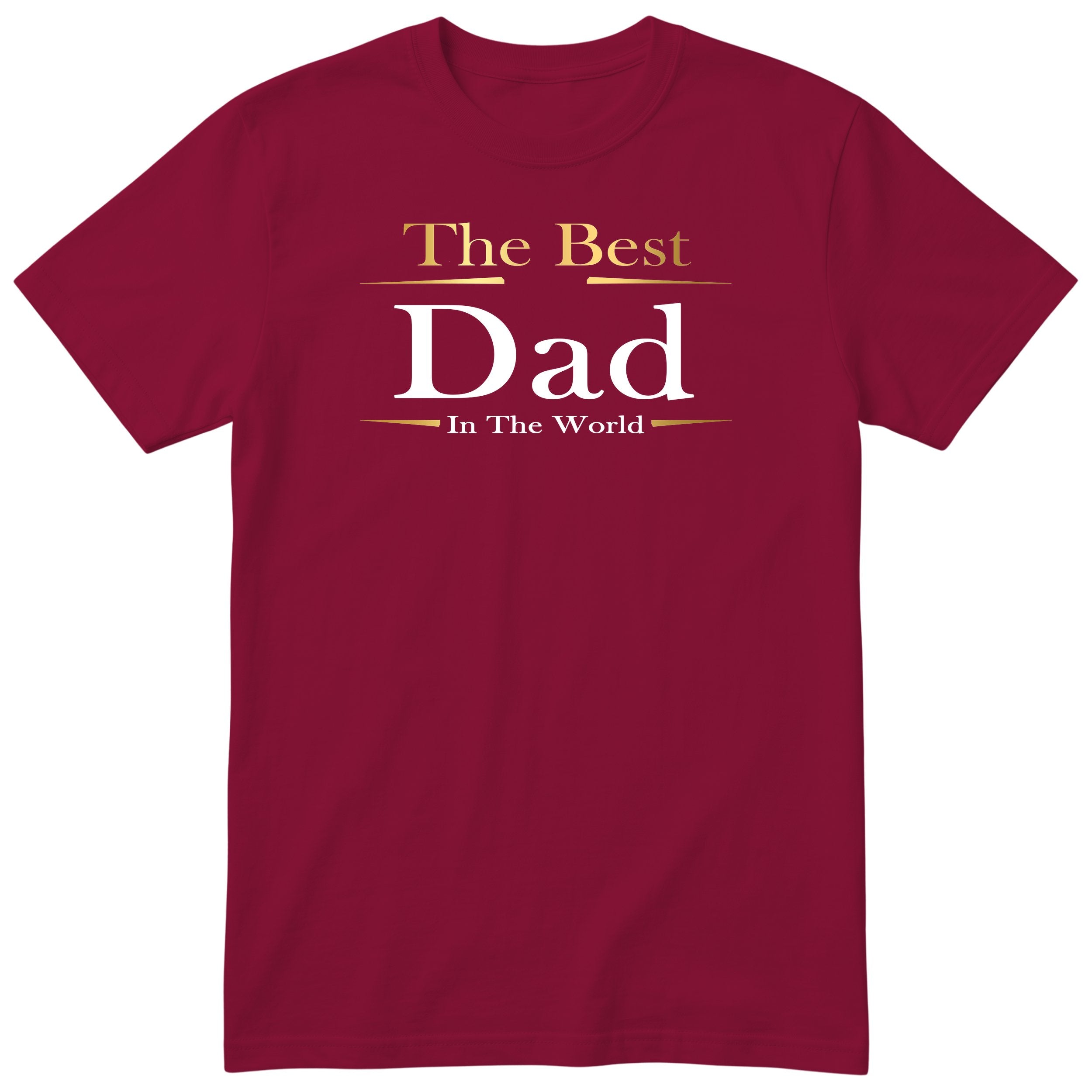 Best Dad in the World Exclusive T-Shirt - Burgundy