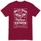 Best Dad Real Hero Whisky T-Shirt - Burgundy