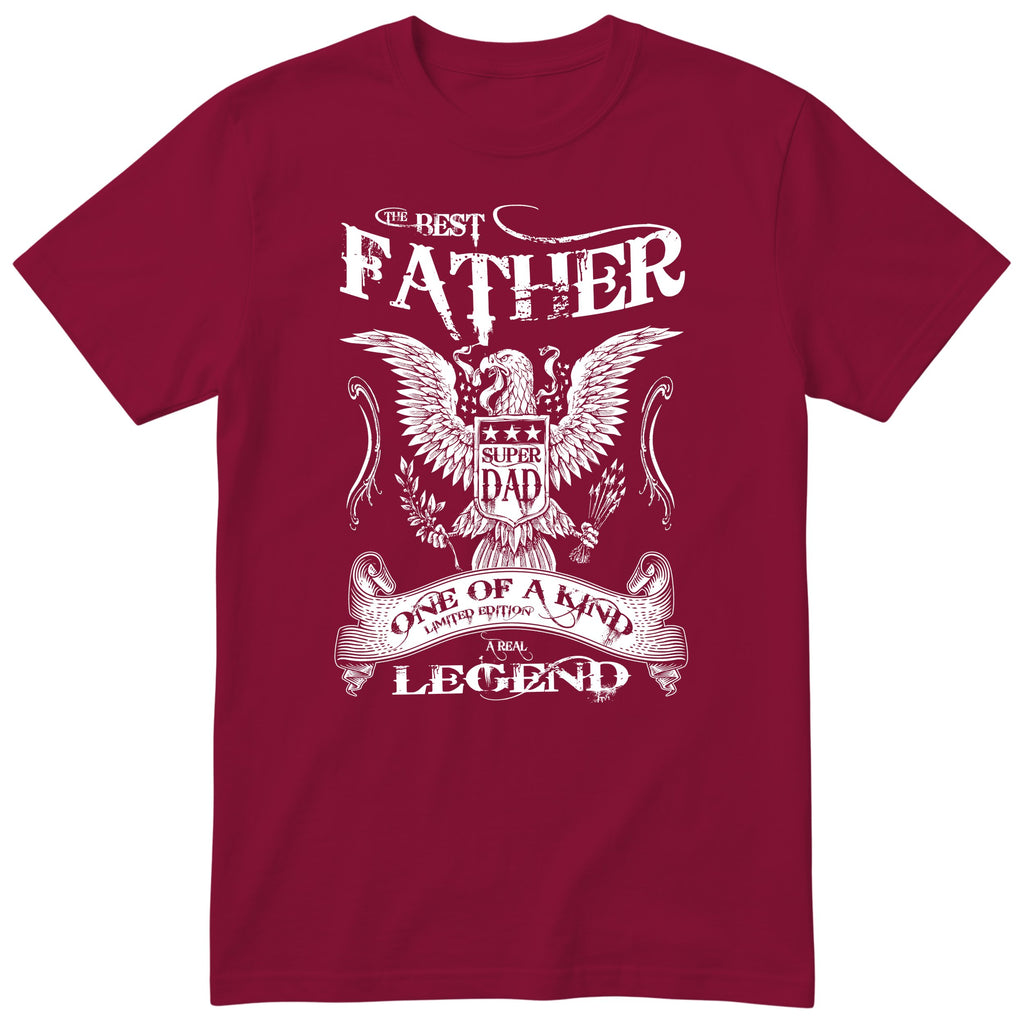 Best Father Super Dad Eagle T-Shirt - Burgundy