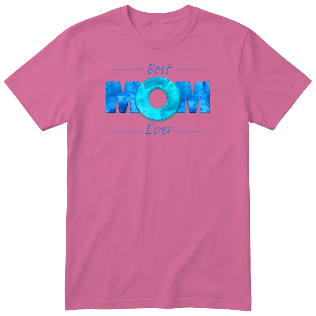 Best Mom Ever blue design t-shirt - pink