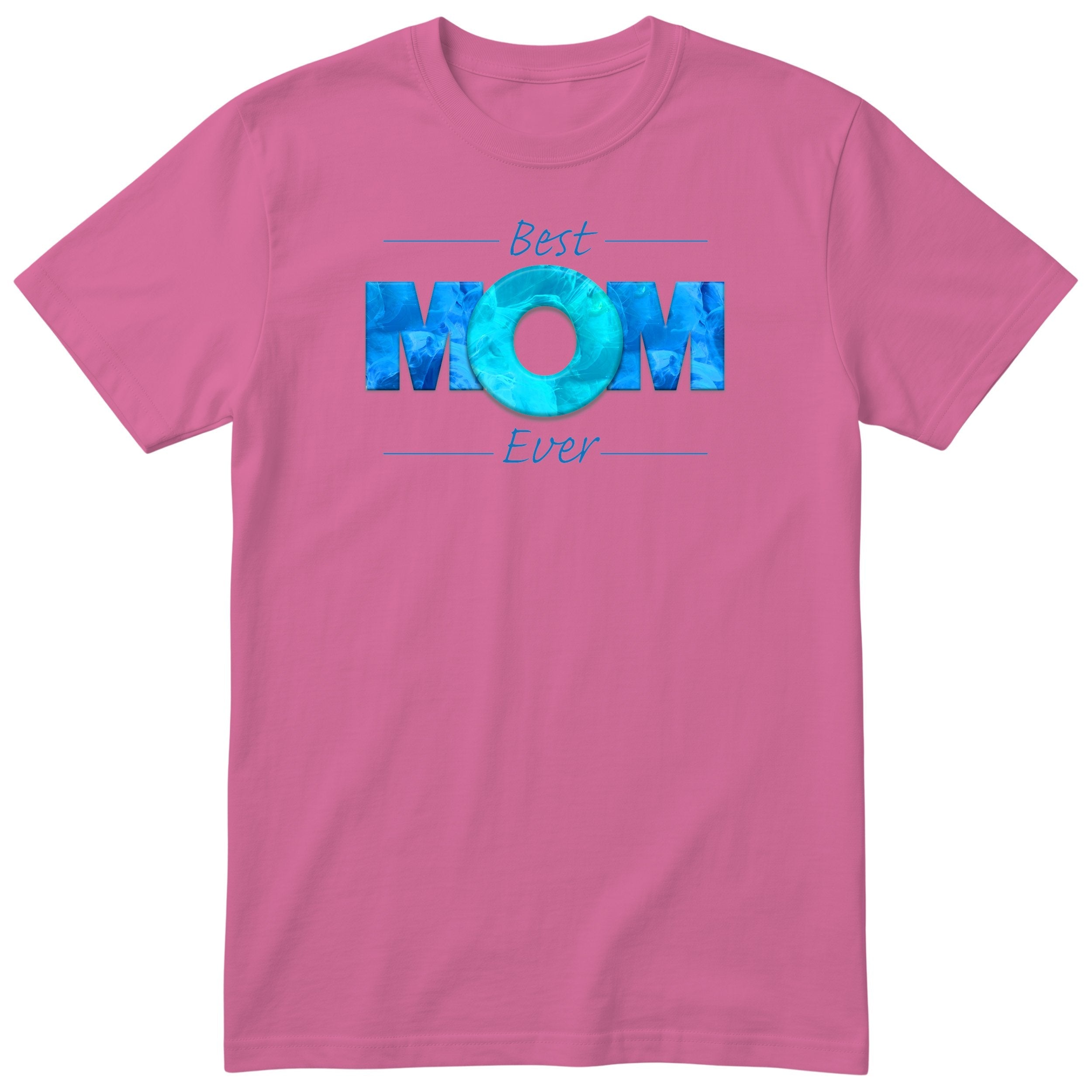 Best Mom Ever blue design t-shirt - pink
