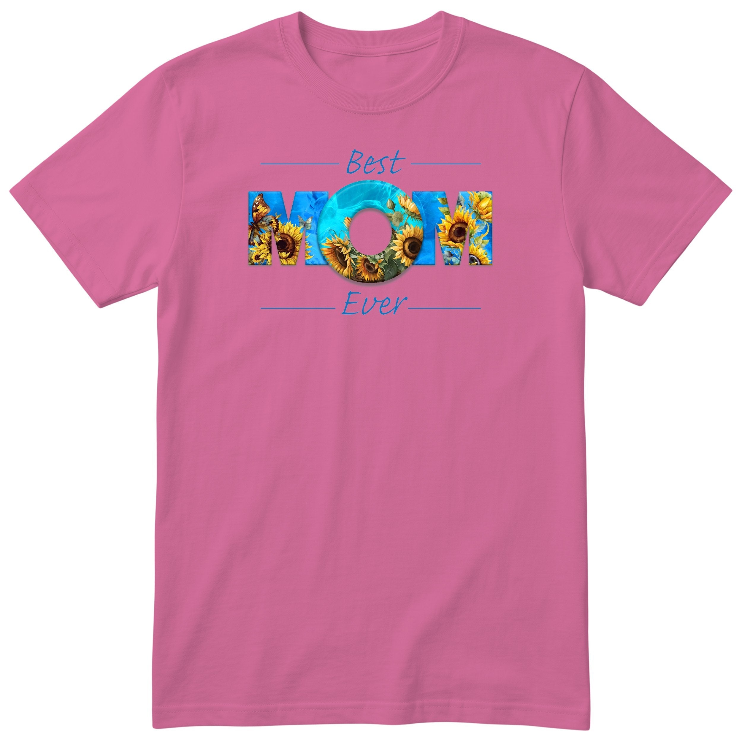Best Mom Ever Blue Sunflower - Pink