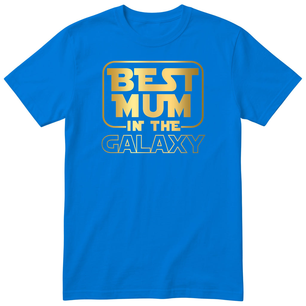 Best Mum in the Galaxy Gold - Royal Blue