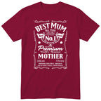 Best Mum Vintage Label - Burgundy