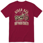 Biker Dad Chopper Motorcycle T-Shirt - Burgundy