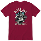Biker Dad Legend Blue Motorcycle T-Shirt - Burgundy