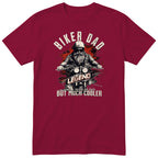 Biker Dad Legend Red Motorcycle T-Shirt - Burgundy