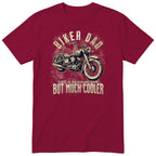 Biker Dad Vintage Motorcycle T-Shirt - Burgundy