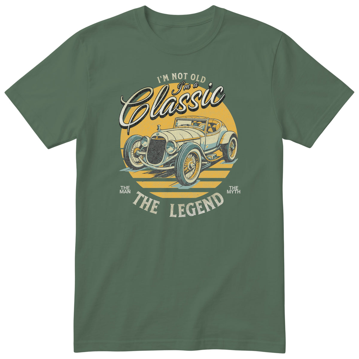 Olive I'm Not Old I'm a Classic t-shirt - vintage race car birthday gift for him