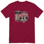 Its My Birthday 18 unisex vintage t-shirt Burgundy