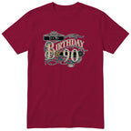 It's My Birthday 90 vintage tee - burgundy