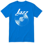 Royal Blue Jazz Music Vinyl Records t-shirt - vinyl record print, gift for jazz lovers, GitGraf