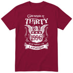 Burgundy Life Begins At Thirty t-shirt - 30th birthday gift for him with an eagle crest